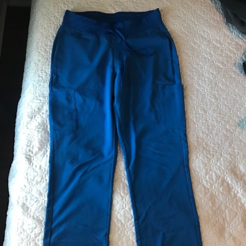 Set of 2 Women's Mandala Royal Blue Small Scrub Pant 9 Pocket Cargos (SET OF 2)